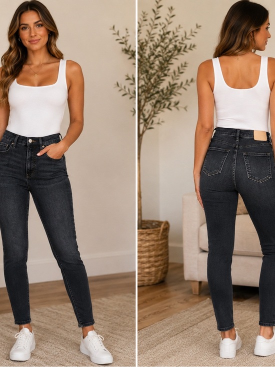 Everlane Denim - Everlane High-Rise Skinny Dark Wash